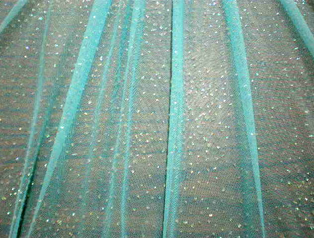 3.AquaMarine Multi Glitter Stretch Mesh